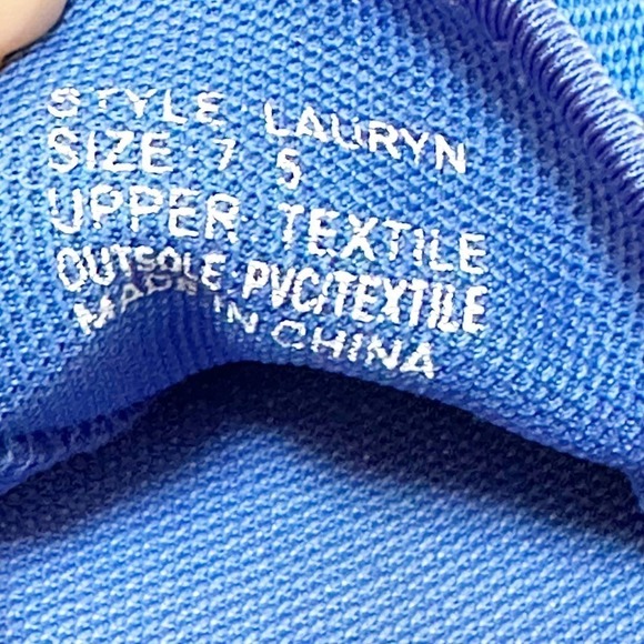 TAXI Affinity Blue Rainbow Sole Sneakers, Slip on, LACED Lauryn 7.5 - Picture 4 of 7